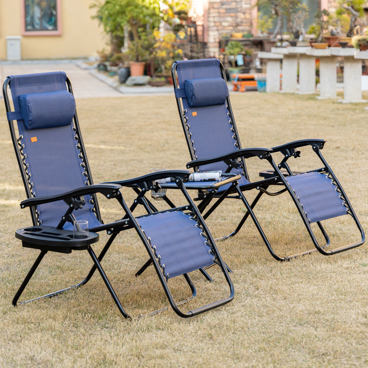 Outsunny Reclining 3 Piece Zero Gravity Chair Set & Reviews Wayfair